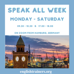 Speak all week with English Trainers and motivated English learners